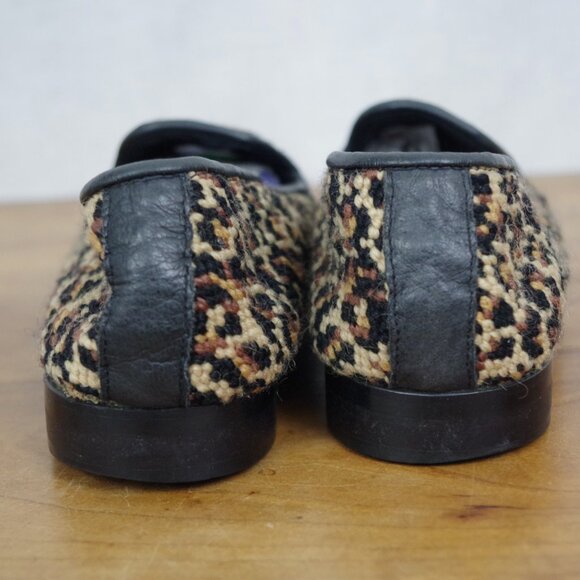 Larkspur Collection Vintage Leopard Print Woven Leather Lined Flats Size 7.5 - Picture 7 of 9